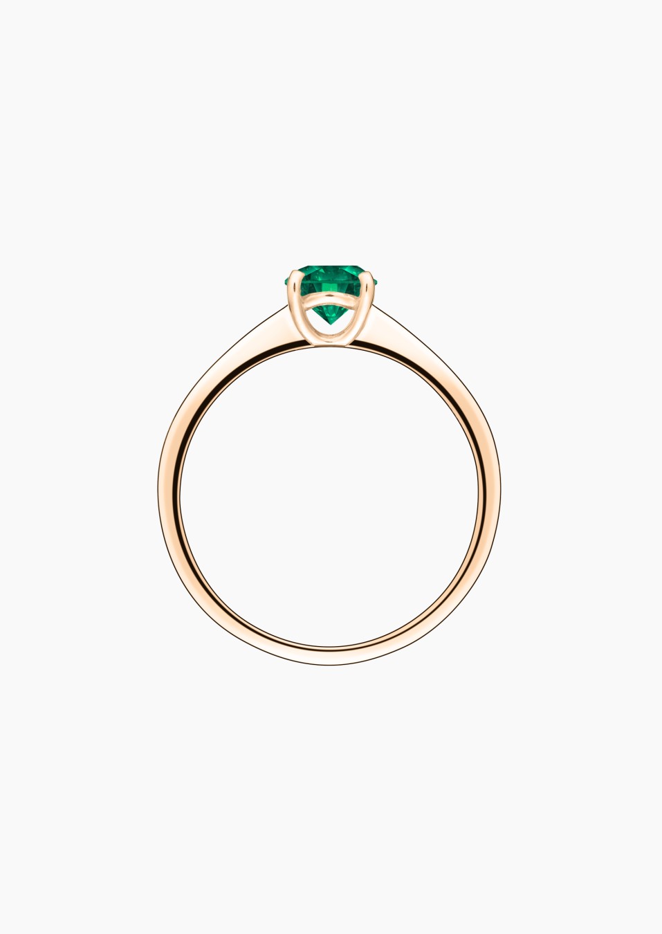 Foudre solitaire in gold and emerald / Lepage Foudre solitaire in gold and emerald / Lepage