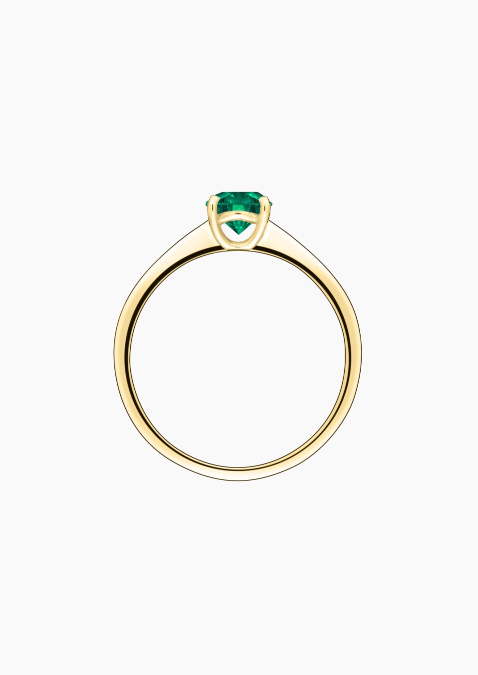 Foudre solitaire in gold and emerald / Lepage Foudre solitaire in gold and emerald / Lepage