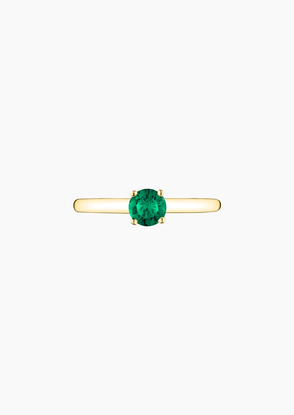 Promesse solitaire in gold and emerald / Lepage