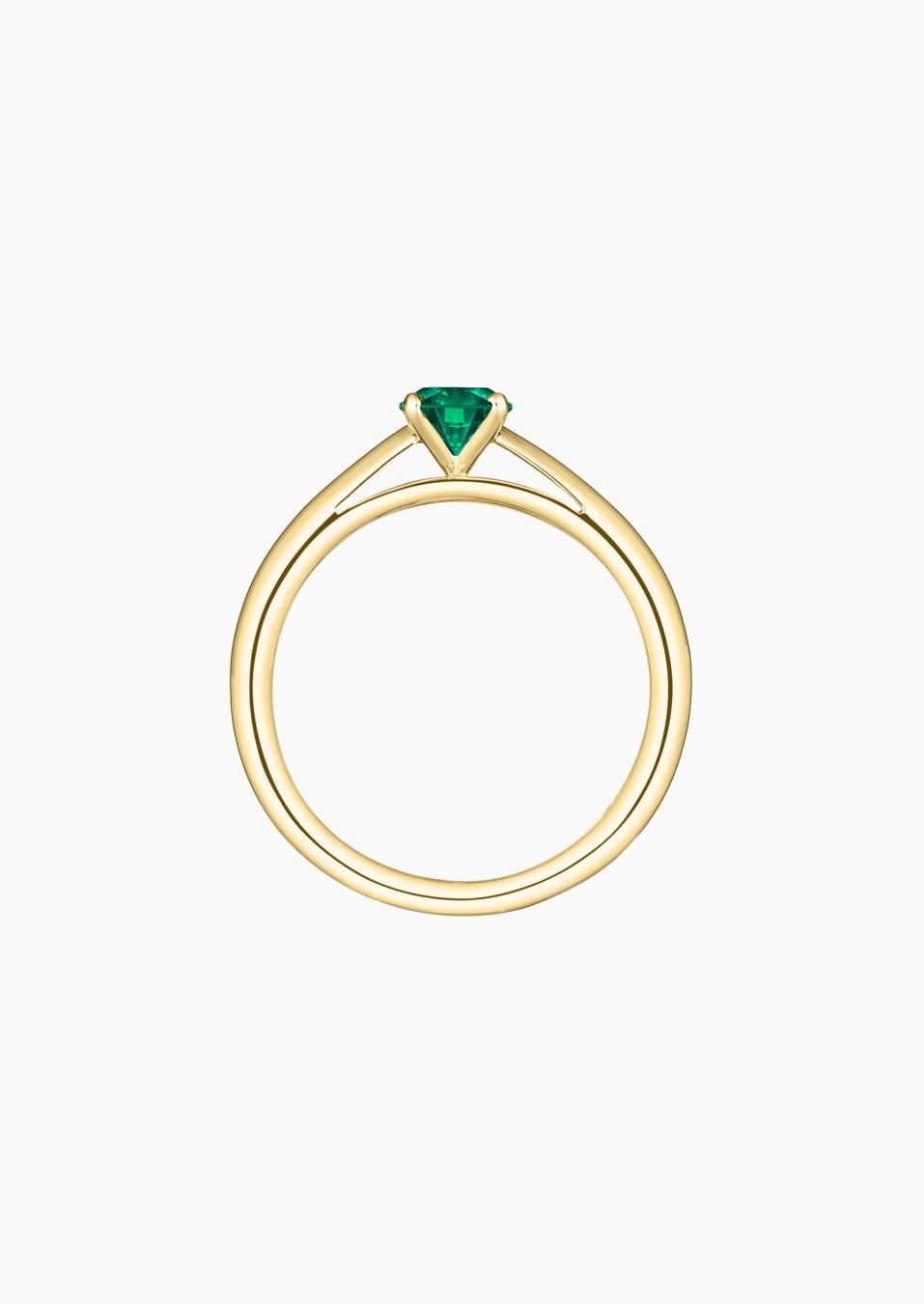 Promesse solitaire in gold and emerald / Lepage