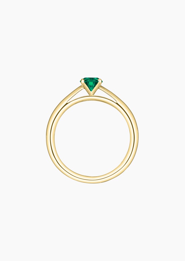 Promesse solitaire in gold and emerald / Lepage