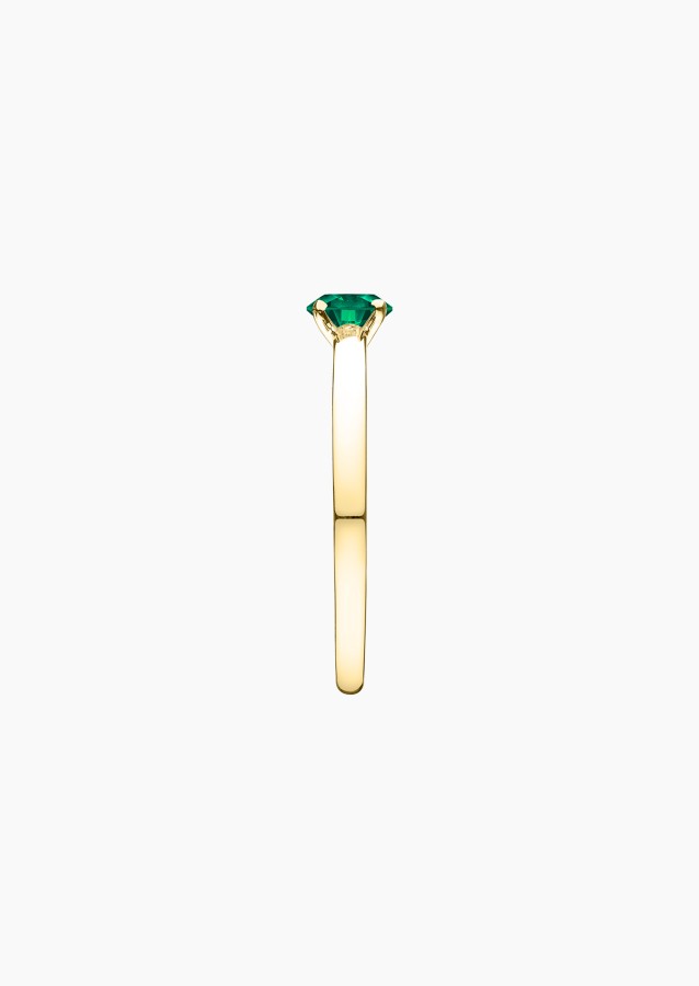 Promesse solitaire in gold and emerald / Lepage
