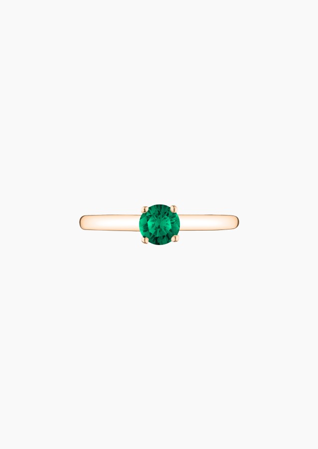 Promesse solitaire in gold and emerald / Lepage