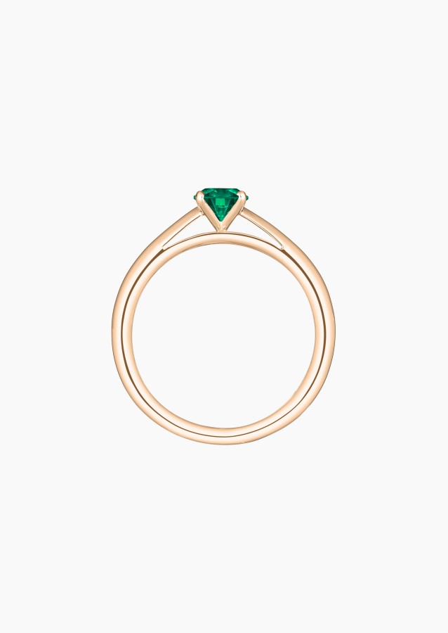 Promesse solitaire in gold and emerald / Lepage