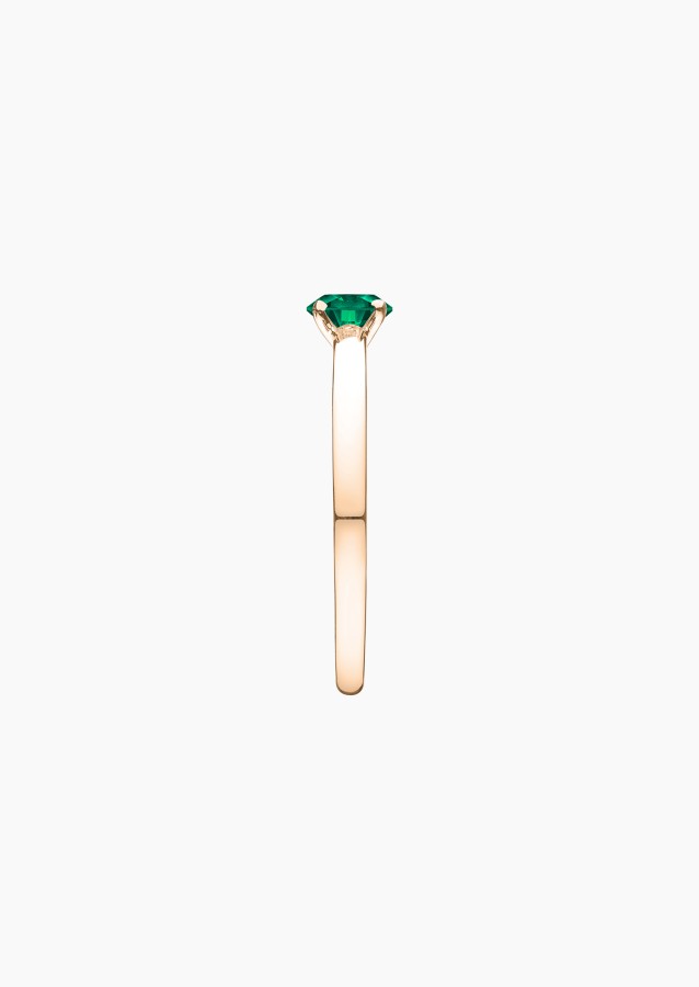 Promesse solitaire in gold and emerald / Lepage