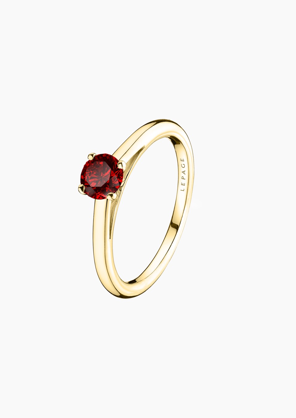 Promesse solitaire in gold and ruby / Lepage Promesse solitaire in gold and ruby / Lepage
