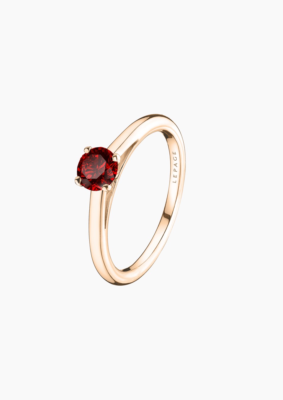 Promesse solitaire in gold and ruby / Lepage Promesse solitaire in gold and ruby / Lepage
