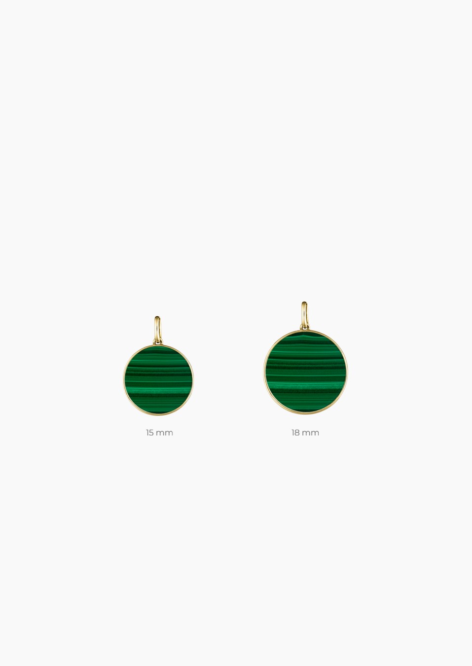 Médaille Colette Lune en or et malachite / Lepage Médaille Colette Lune en or et malachite / Lepage