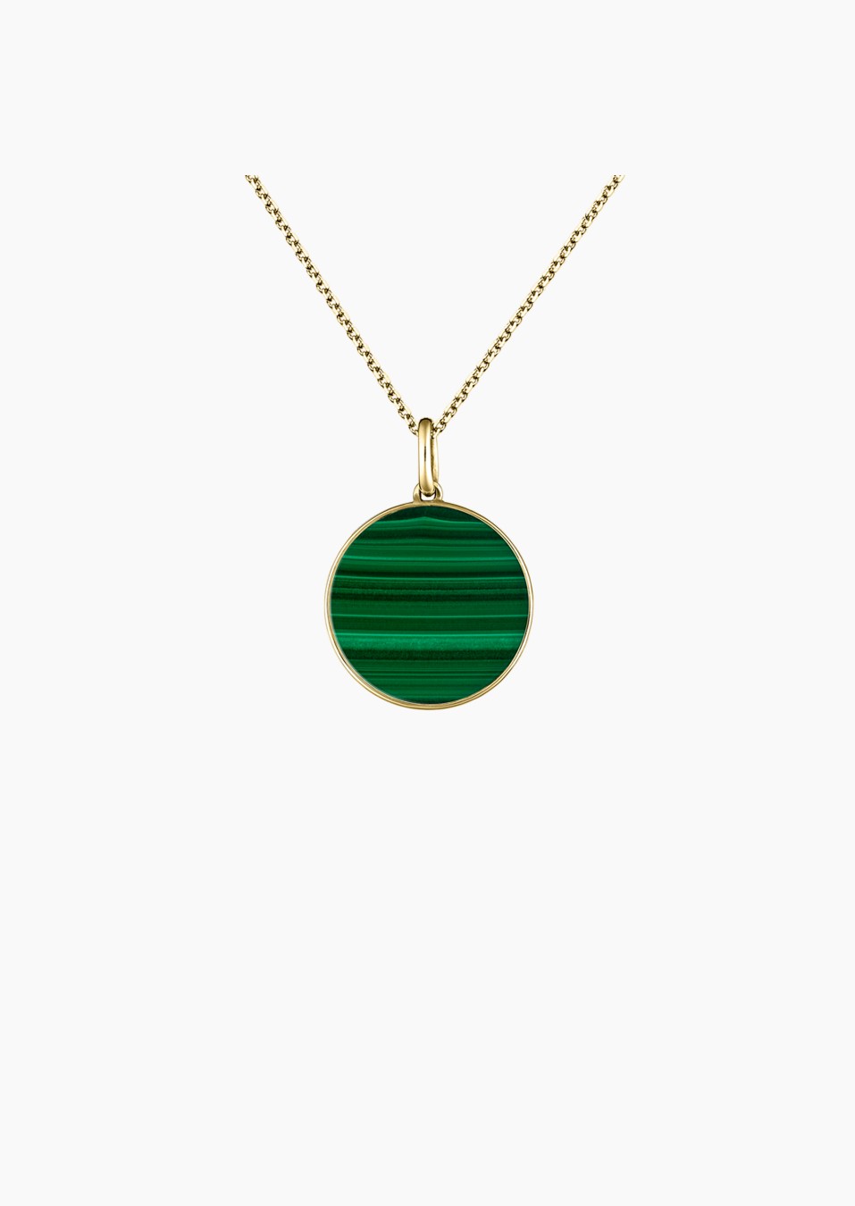 Colette Lune medal in gold and malachite / Lepage Colette Lune medal in gold and malachite / Lepage
