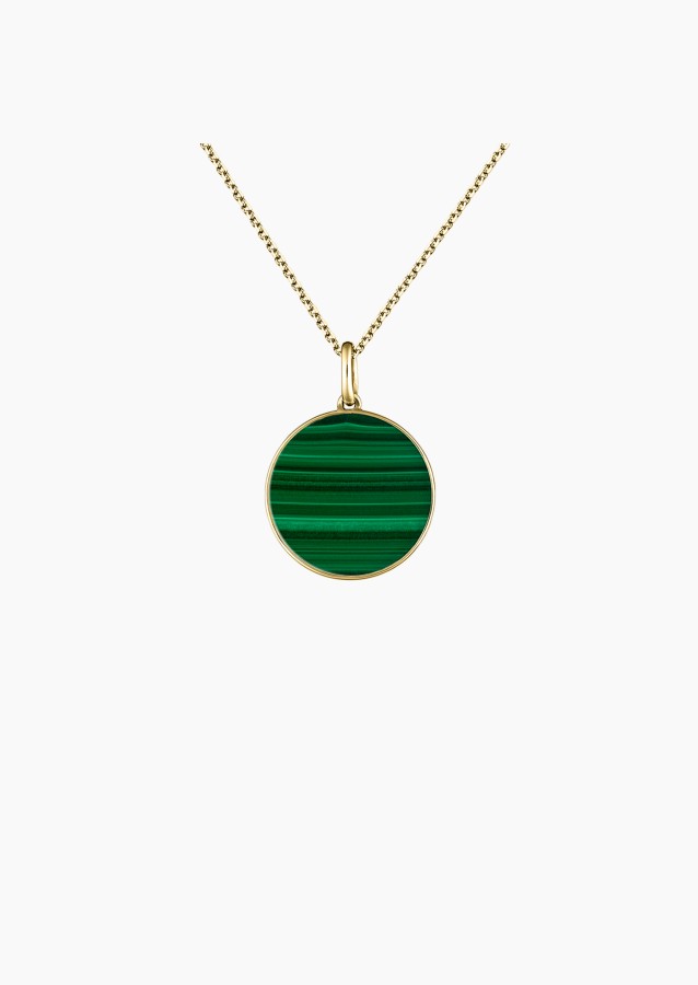 Colette Lune medal in gold and malachite / Lepage