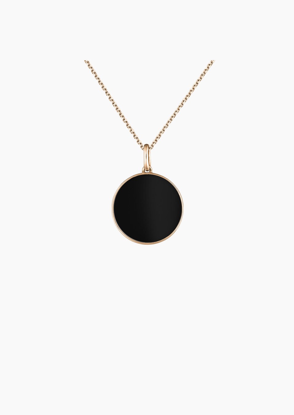 Colette Lune medal in rose gold and onyx / Lepage Colette Lune medal in rose gold and onyx / Lepage