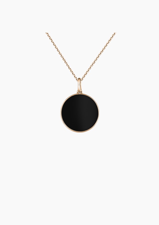 Colette Lune medal in rose gold and onyx / Lepage