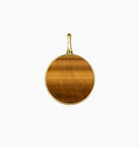 Colette Lune medal in gold and tiger's eye / Lepage