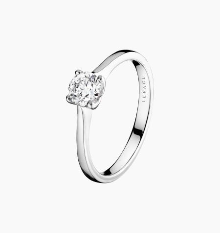 Desir solitaire in gold and diamonds / Lepage