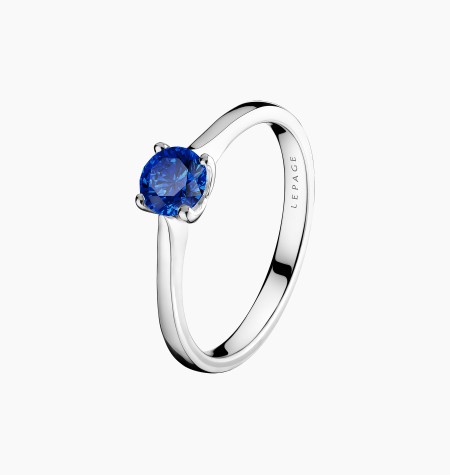 Desir solitaire in gold and sapphire / Lepage