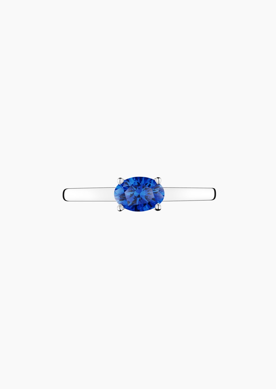 Emotion solitaire in gold and oval-cut sapphire / Lepage Emotion solitaire in gold and oval-cut sapphire / Lepage