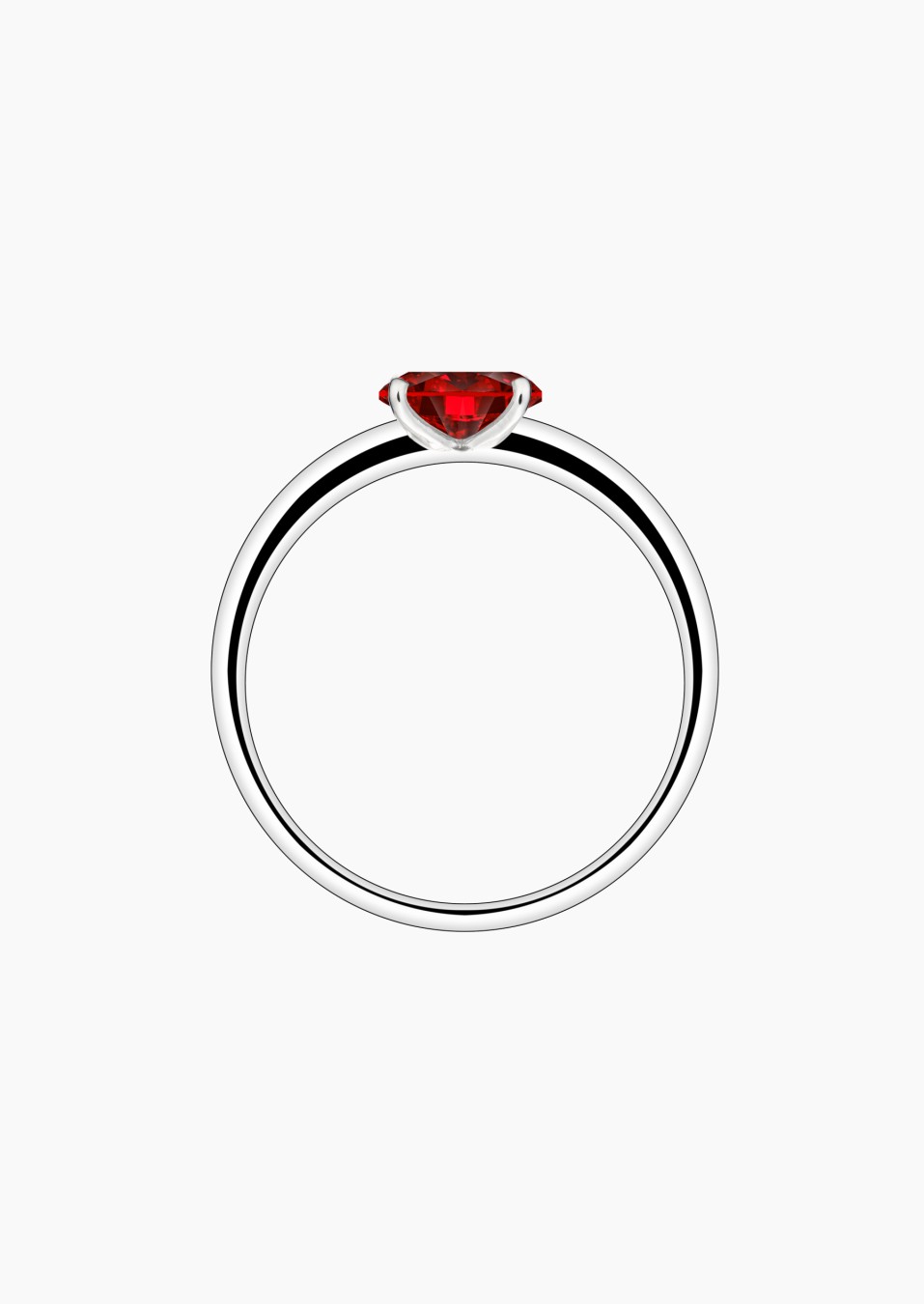 Solitaire Emotion en or et rubis taille ovale / Lepage Solitaire Emotion en or et rubis taille ovale / Lepage