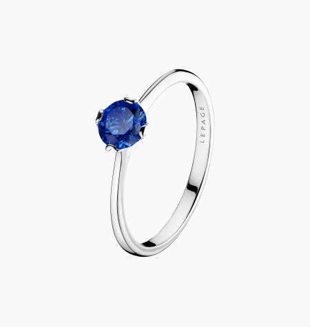 Idylle solitaire in gold and sapphire / Lepage