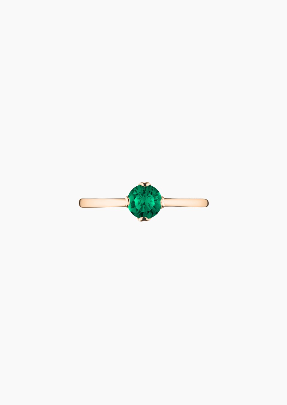 Idylle solitaire in gold and emerald / Lepage