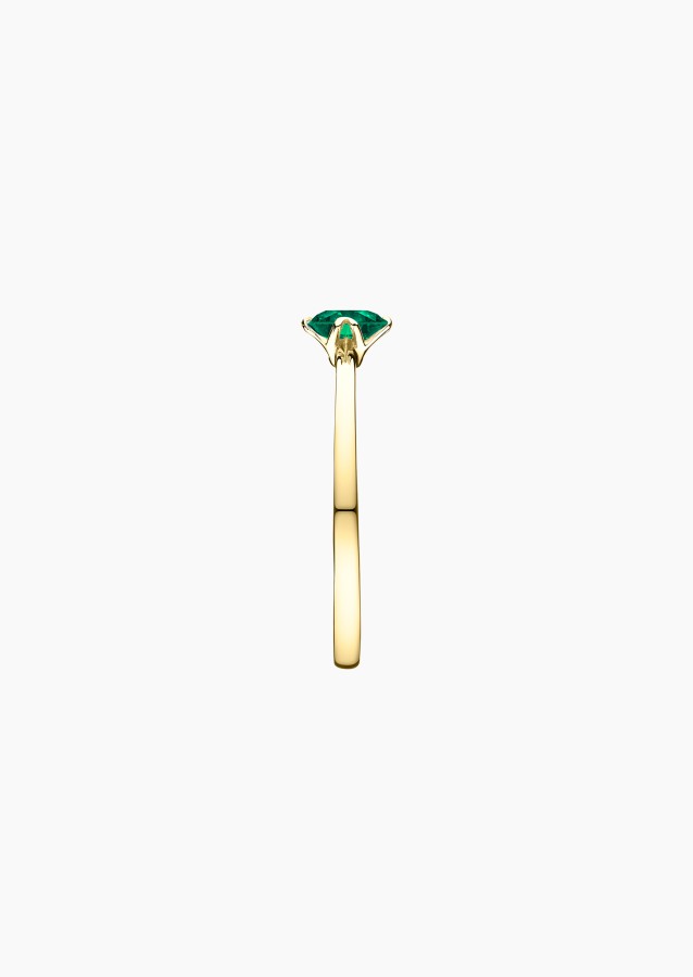Idylle solitaire in gold and emerald / Lepage
