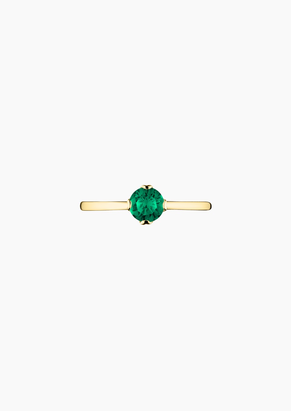 Idylle solitaire in gold and emerald / Lepage