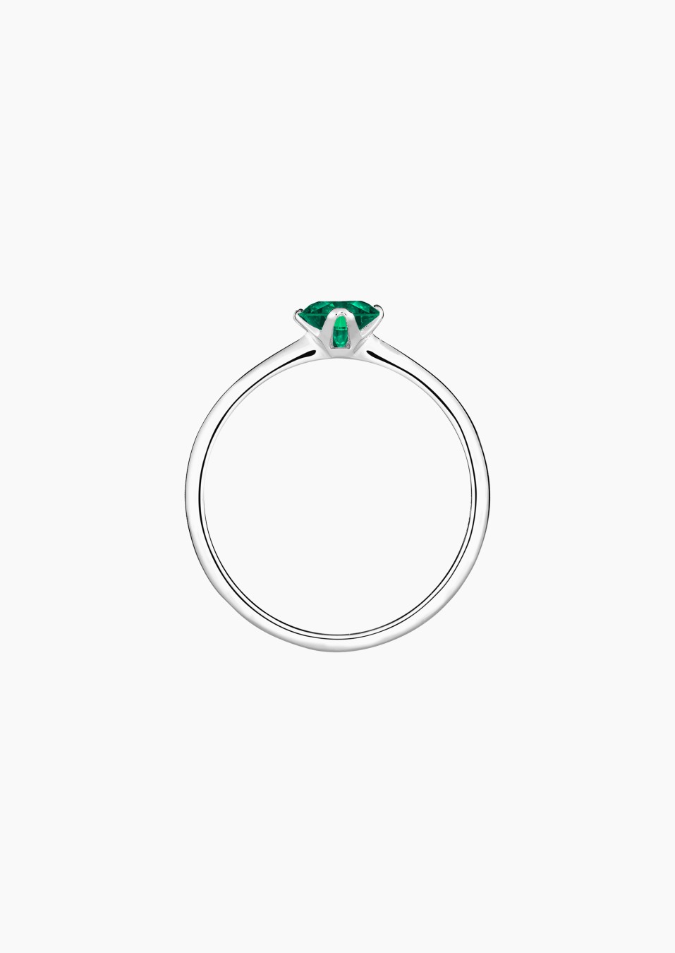 Idylle solitaire in gold and emerald / Lepage