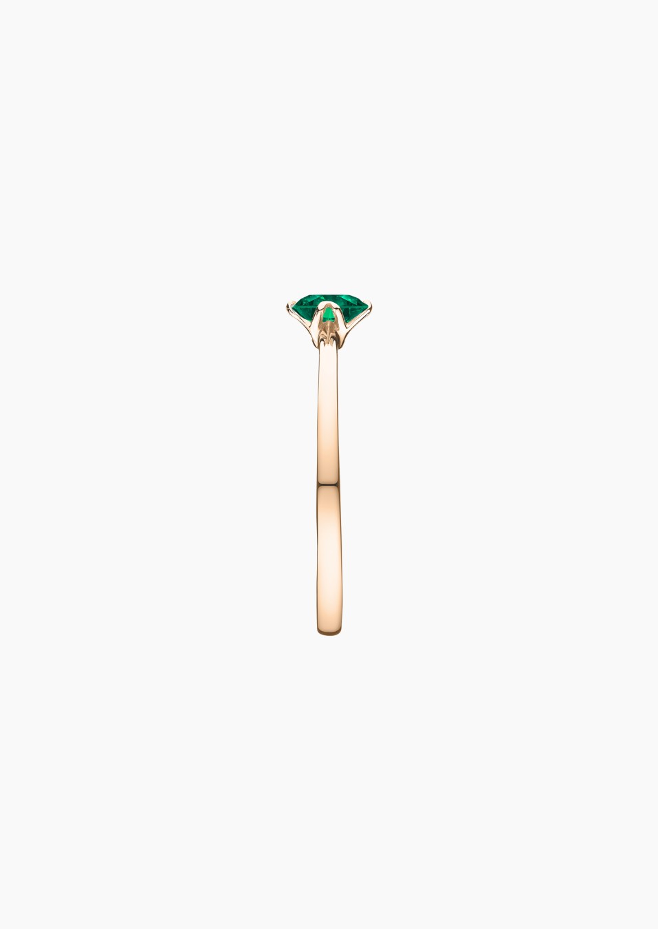 Idylle solitaire in gold and emerald / Lepage