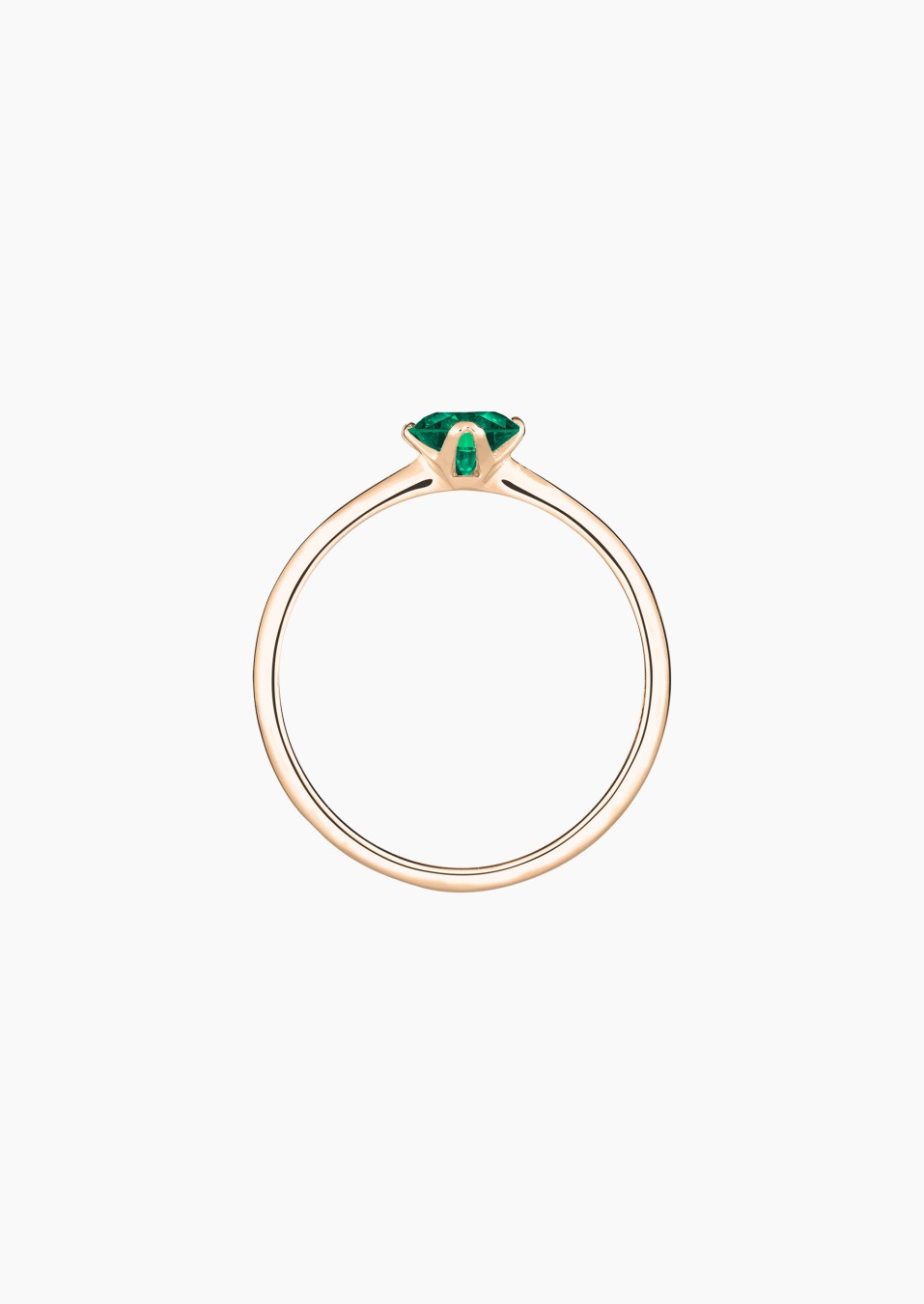 Idylle solitaire in gold and emerald / Lepage