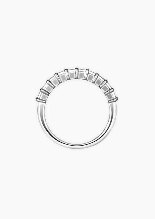 Malicieuse wedding ring in gold and princess-cut diamonds / Lepage