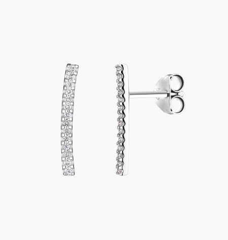 Audacieuse earrings in white gold and diamonds / Lepage