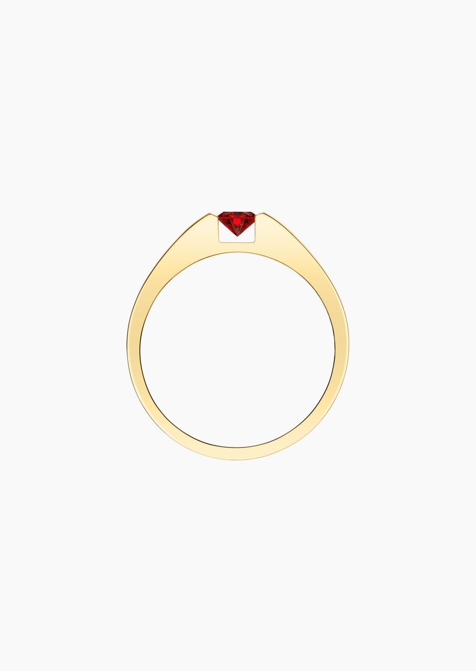 Audacieuse solitaire in gold and ruby / Lepage