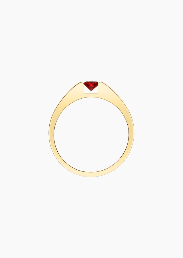 Audacieuse solitaire in gold and ruby / Lepage