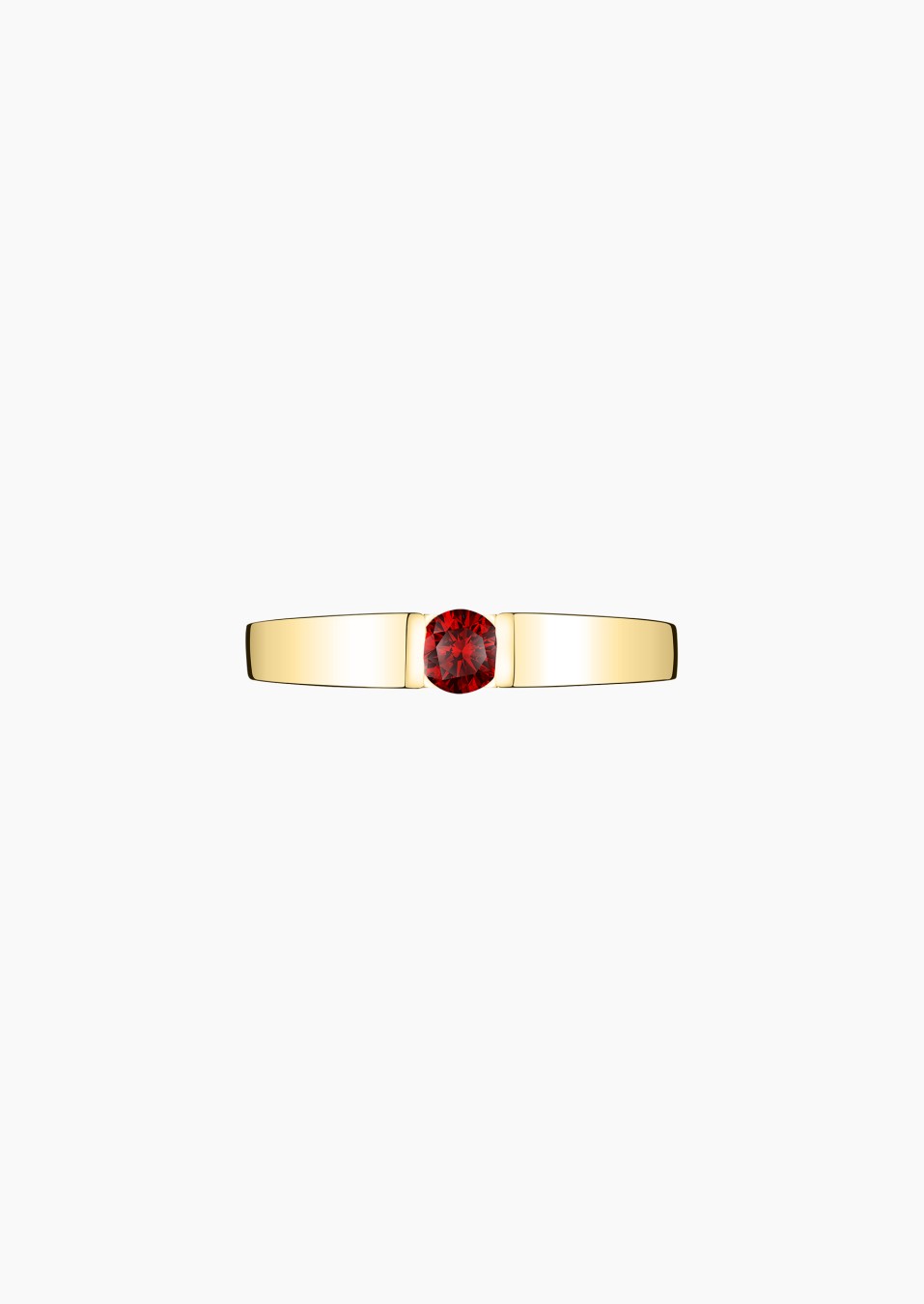 Audacieuse solitaire in gold and ruby / Lepage
