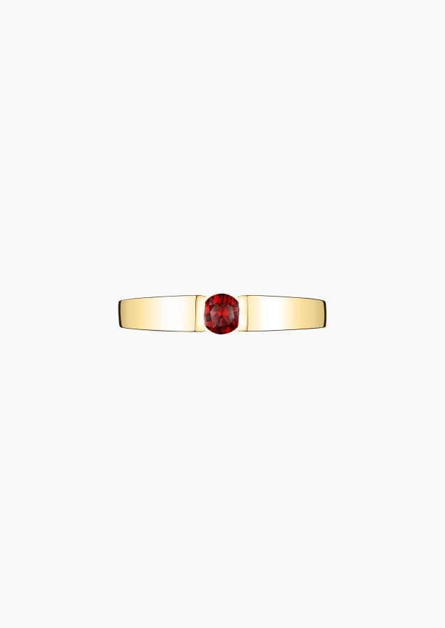 Audacieuse solitaire in gold and ruby / Lepage