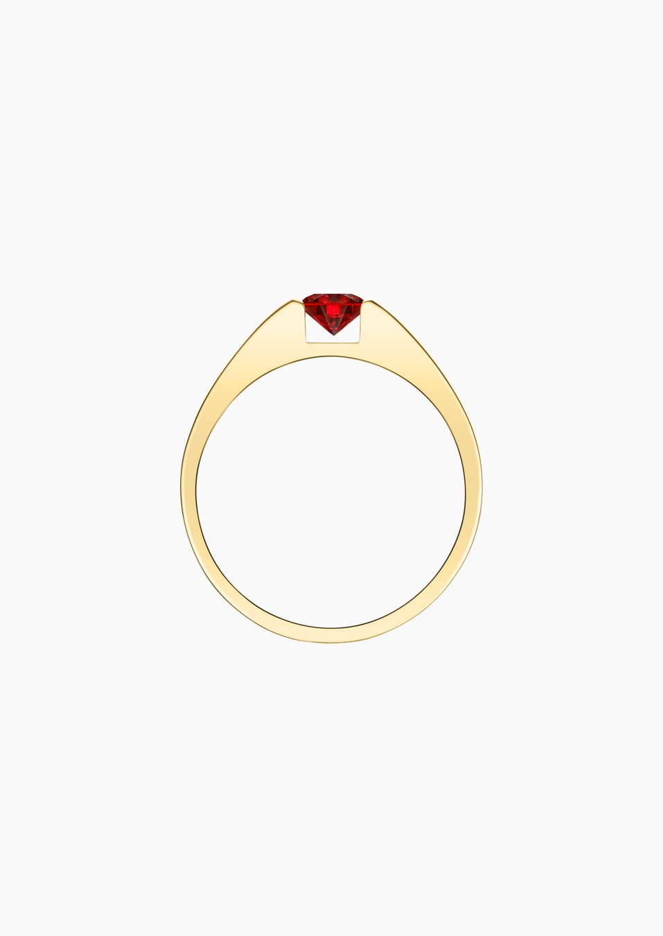 Audacieuse solitaire in gold and ruby / Lepage
