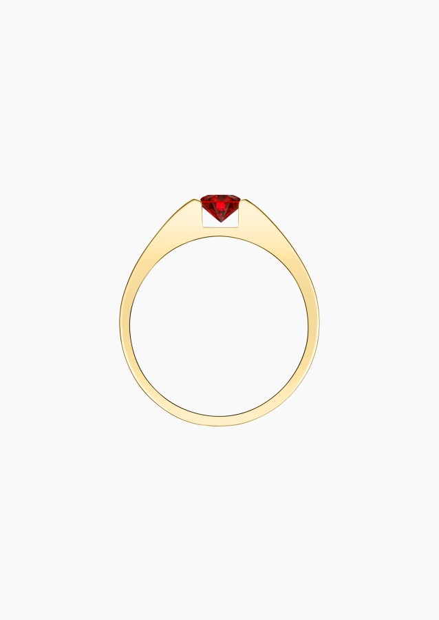 Audacieuse solitaire in gold and ruby / Lepage