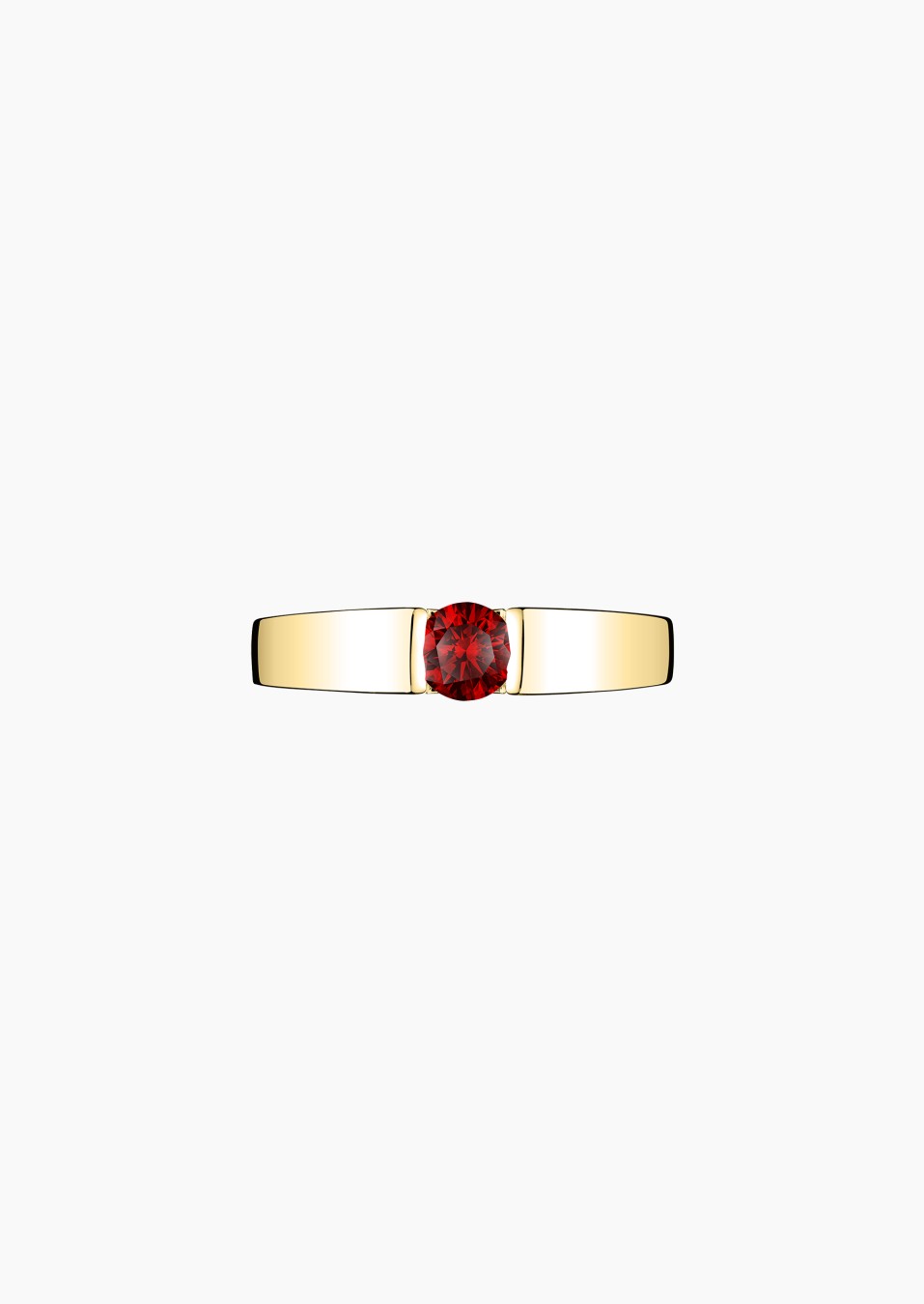 Audacieuse solitaire in gold and ruby / Lepage