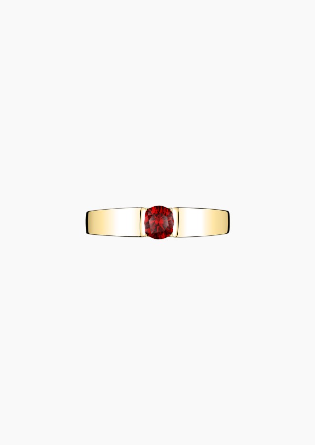 Audacieuse solitaire in gold and ruby / Lepage