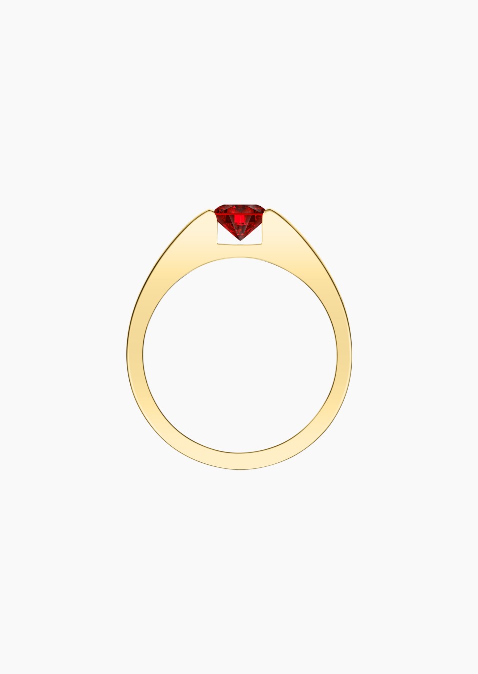 Audacieuse solitaire in gold and ruby / Lepage