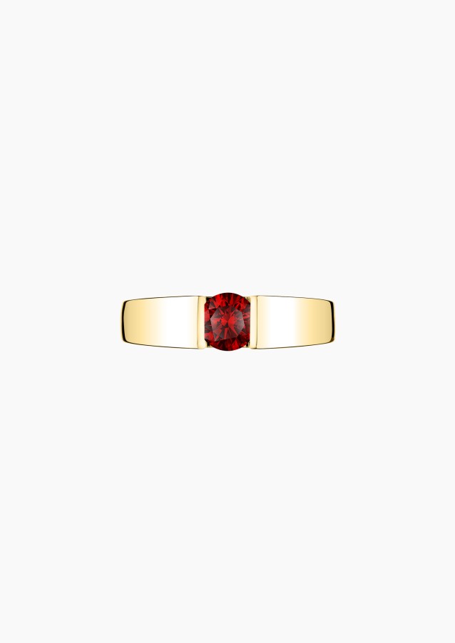 Audacieuse solitaire in gold and ruby / Lepage