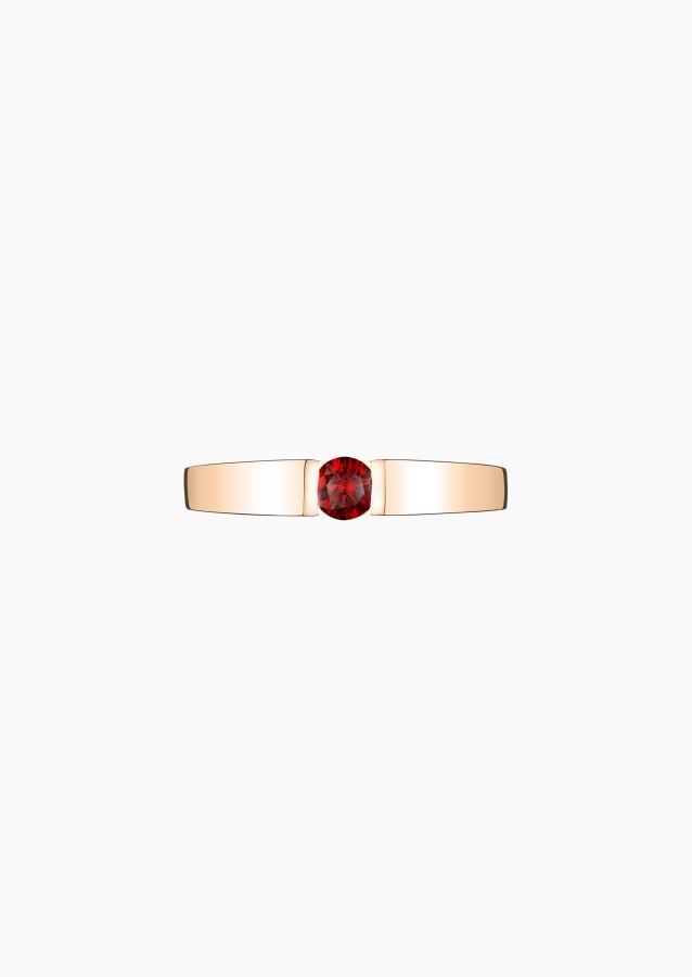 Audacieuse solitaire in gold and ruby / Lepage