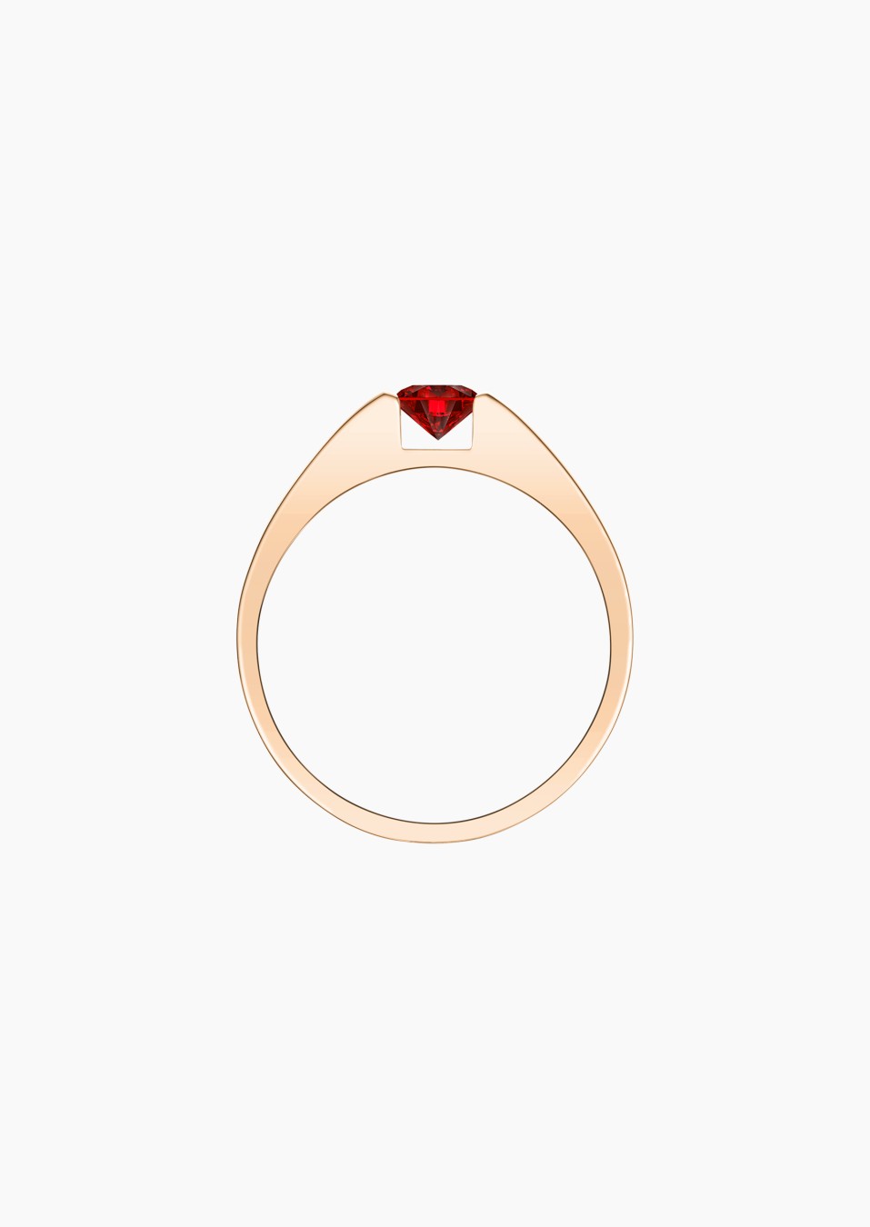 Audacieuse solitaire in gold and ruby / Lepage