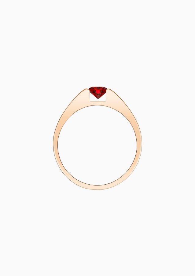 Audacieuse solitaire in gold and ruby / Lepage