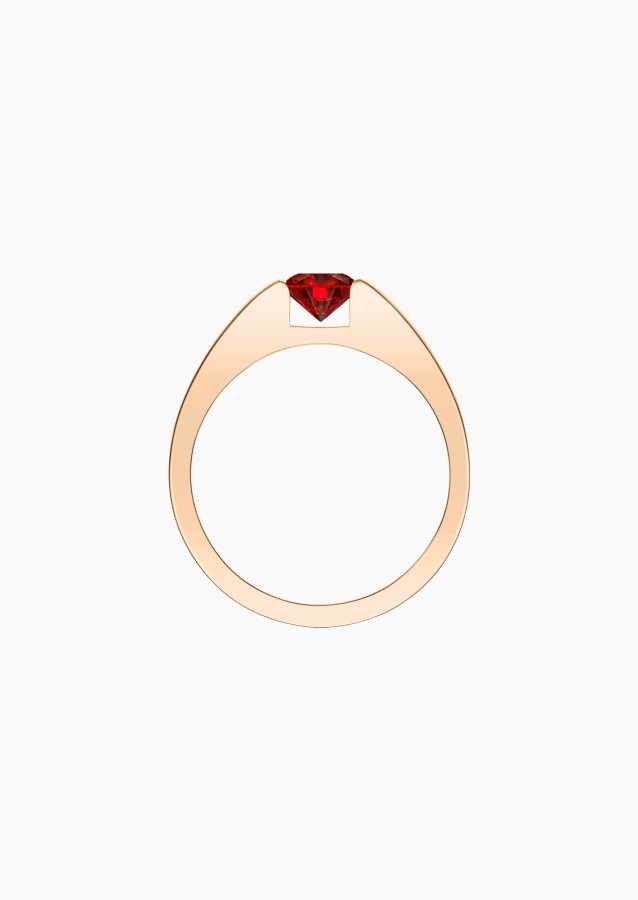 Audacieuse solitaire in gold and ruby / Lepage