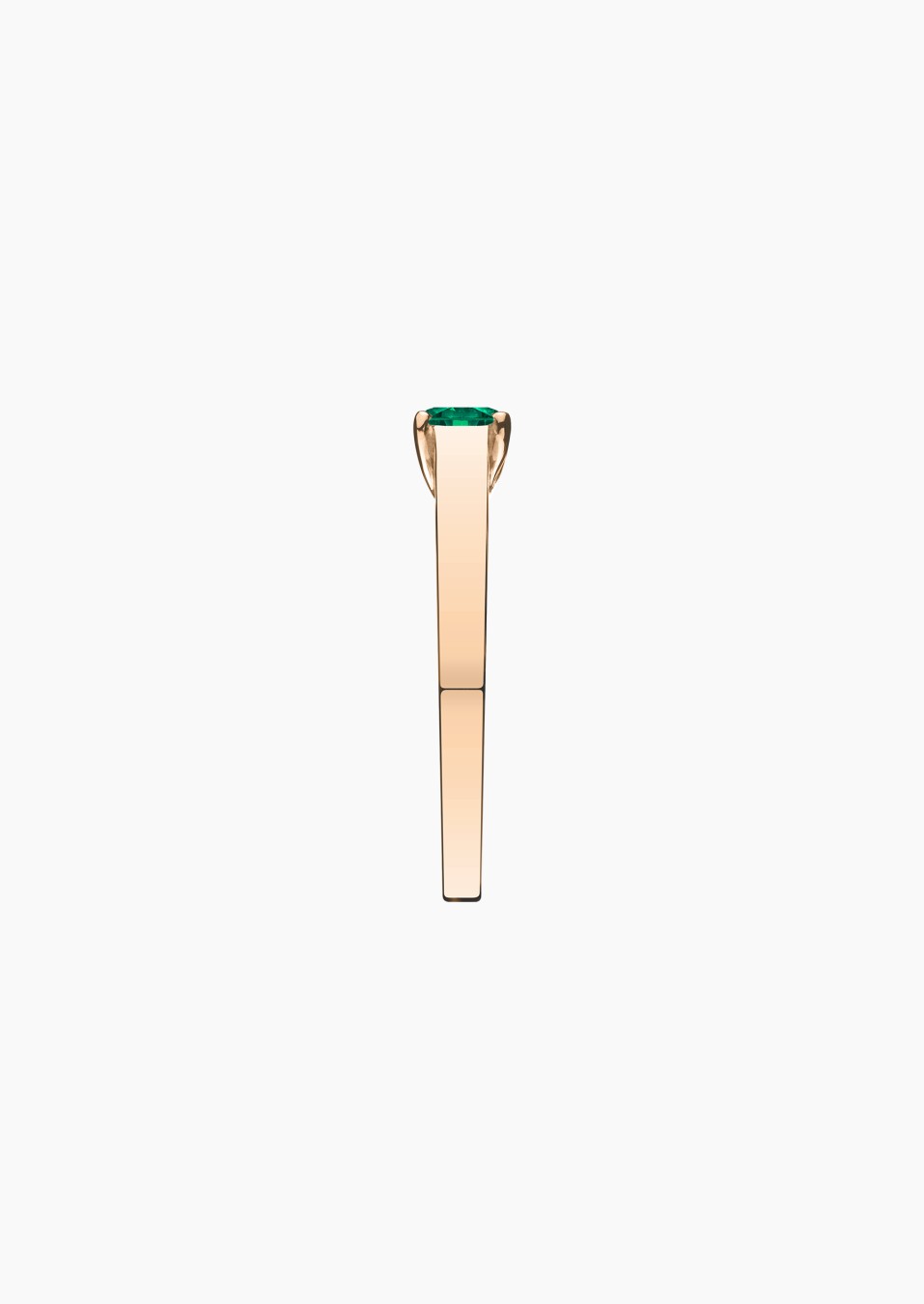 Jackie solitaire in gold and emerald / Lepage