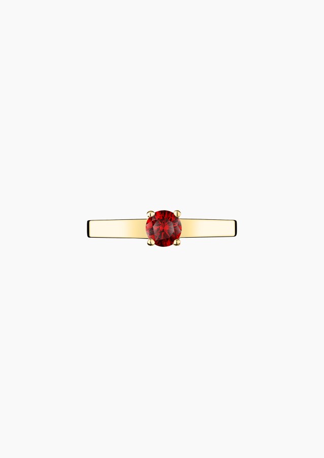 Jackie solitaire in gold and ruby / Lepage