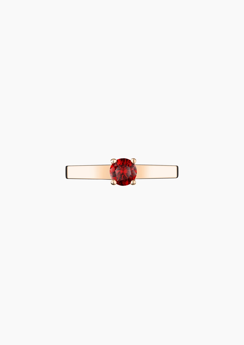 Jackie solitaire in gold and ruby / Lepage