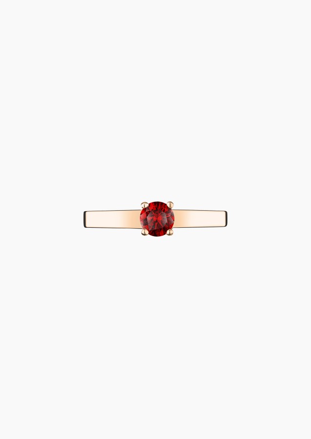 Jackie solitaire in gold and ruby / Lepage