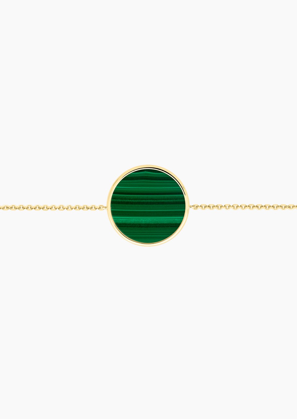 Bracelet Colette Lune - Malachite - Or Jaune