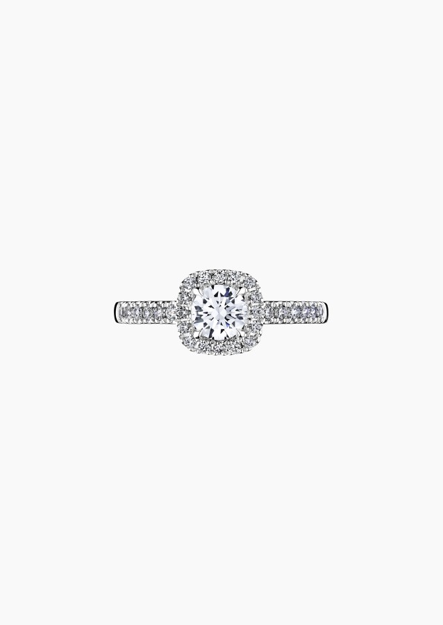 Solitaire Madame Rose en or et diamants / Lepage